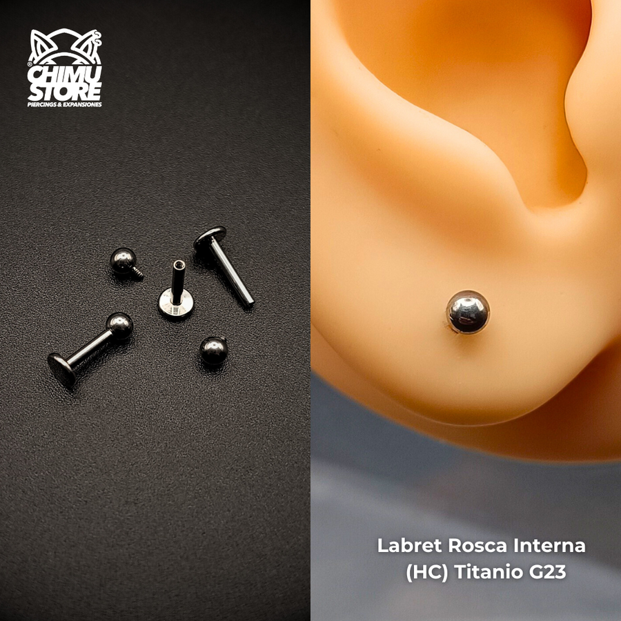NEW Labret (HC) Titanio G23 - Bolita de 3mm (1,2mm) (16G)