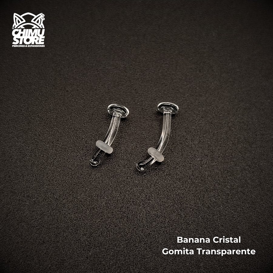 NEW Banana Cristal - Gomita Transparente (1,2mm) (16G)