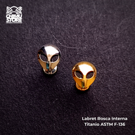 NEW Labret Rosca Interna Titanio ASTM F-136 - Alien (1,2mm;8mm) (16G)