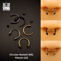 Circular Barbell (RE) Titanio G23 - Puntas 3mm Tamaño 10mm (1,2mm) (16G)
