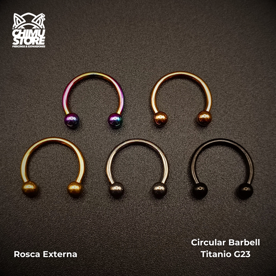 NEW Circular Barbell Titanio G23 - Tamaño 10mm (1,2mm;10mm) (16G)