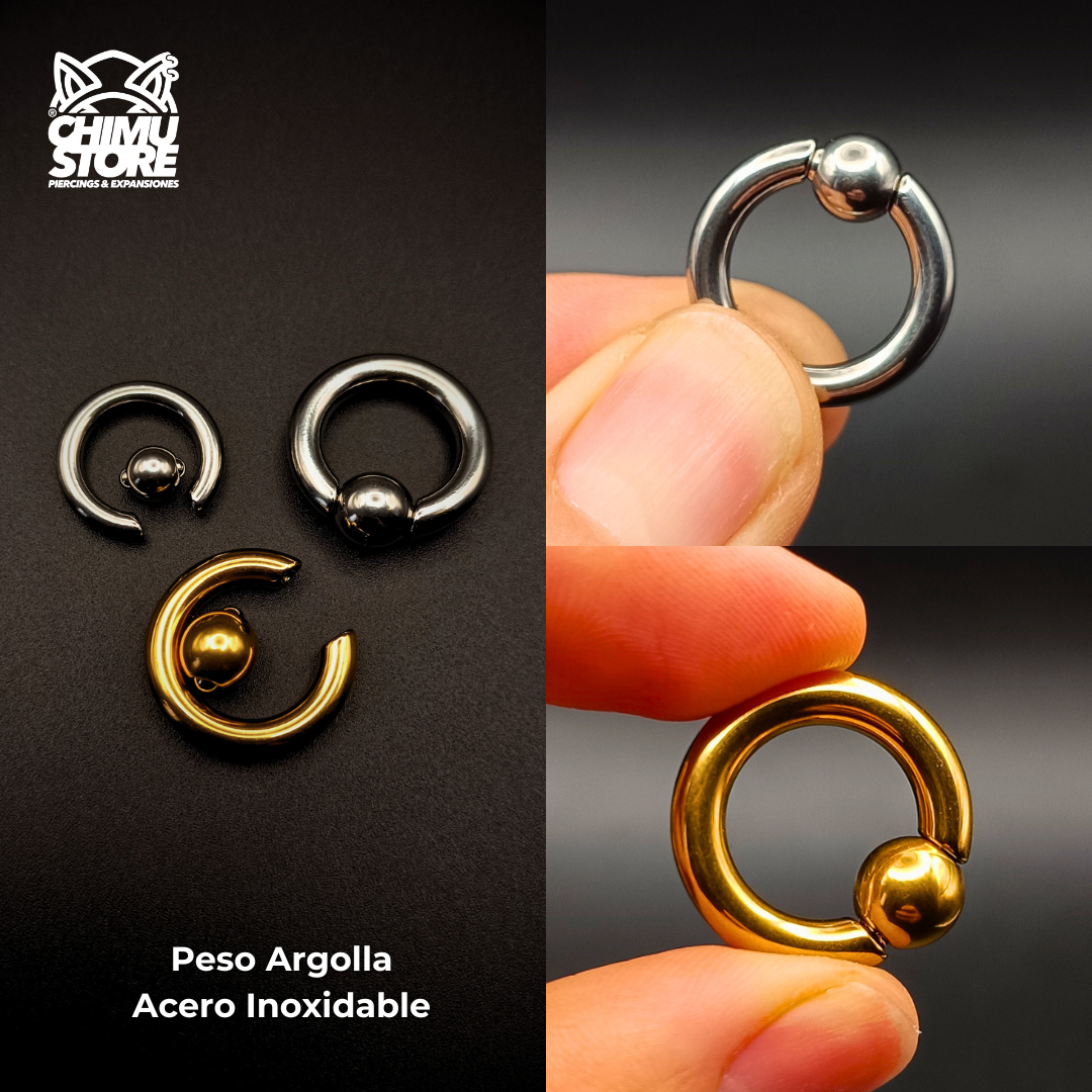 NEW Peso para Expansion Acero Inoxidable - Argolla con Bola
