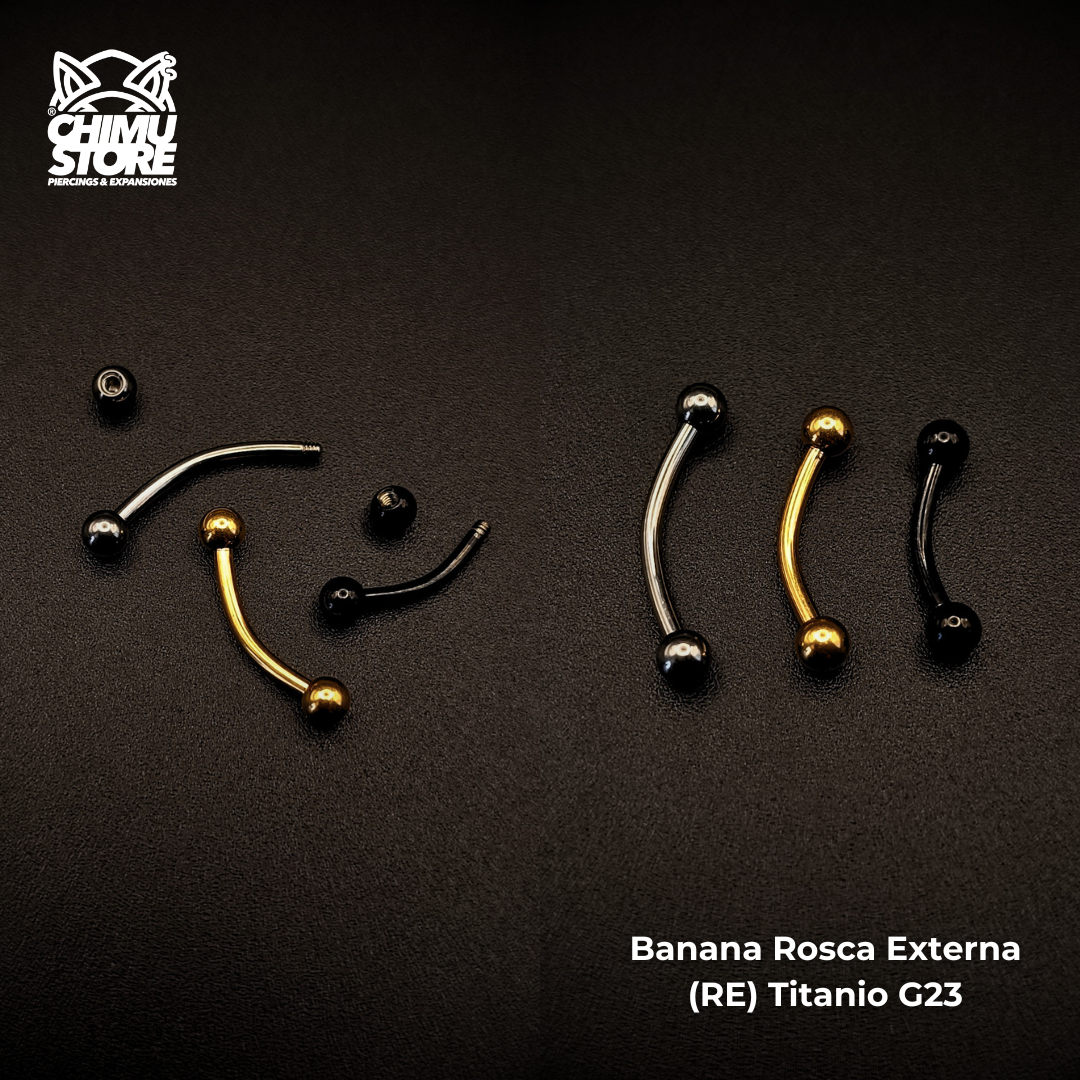 NEW Banana (RE) Titanio G23 - Bolitas de 3mm (1,2mm) (16G)