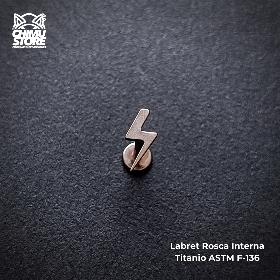 Labret Titanio ASTM F-136 - Rayo (1,2mm;8mm) (16G)