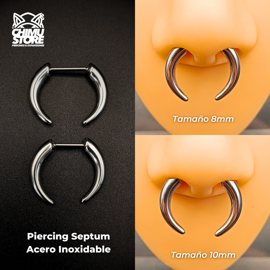 NEW Simulador de Expansion (PUSH PIN) Acero Inoxidable - Septum Cuernos (1,2mm) (16G)