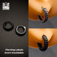 NEW Piercing Lobulo Acero Inoxidable - Style 001 (1mm;12mm) (18G)