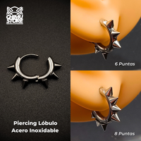 NEW Piercing Lobulo Acero Inoxidable - Puntas (1mm;8mm) (18G)