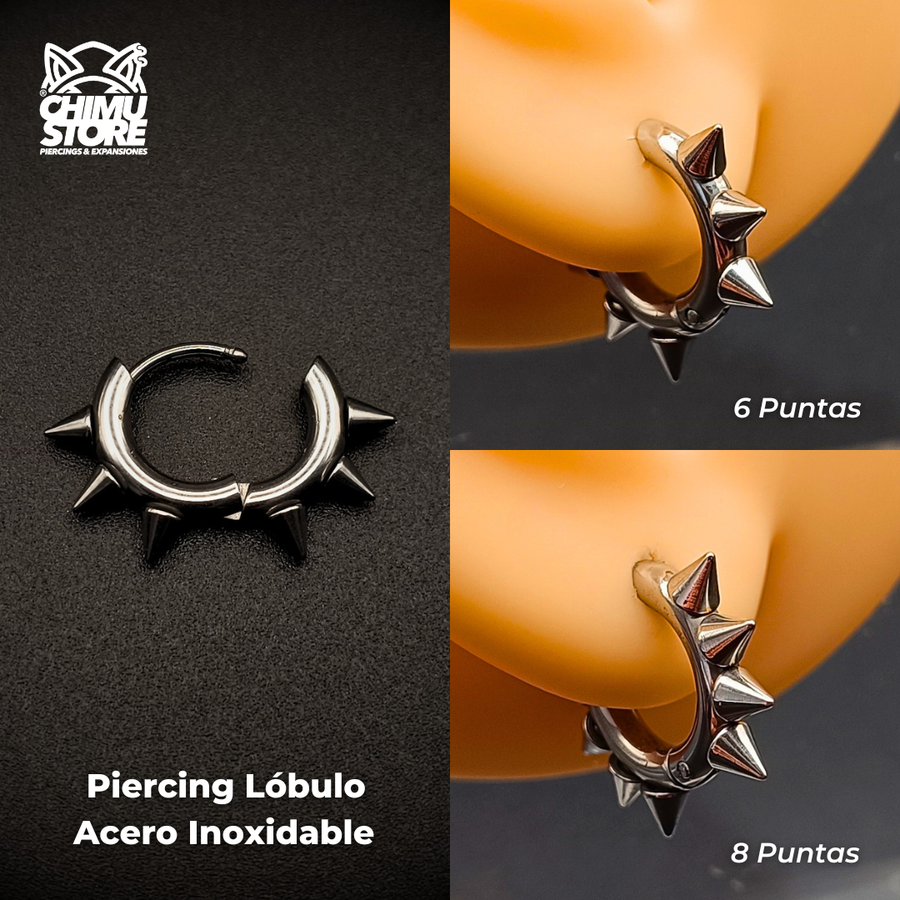 NEW Piercing Lobulo Acero Inoxidable - Puntas (1mm;8mm) (18G)