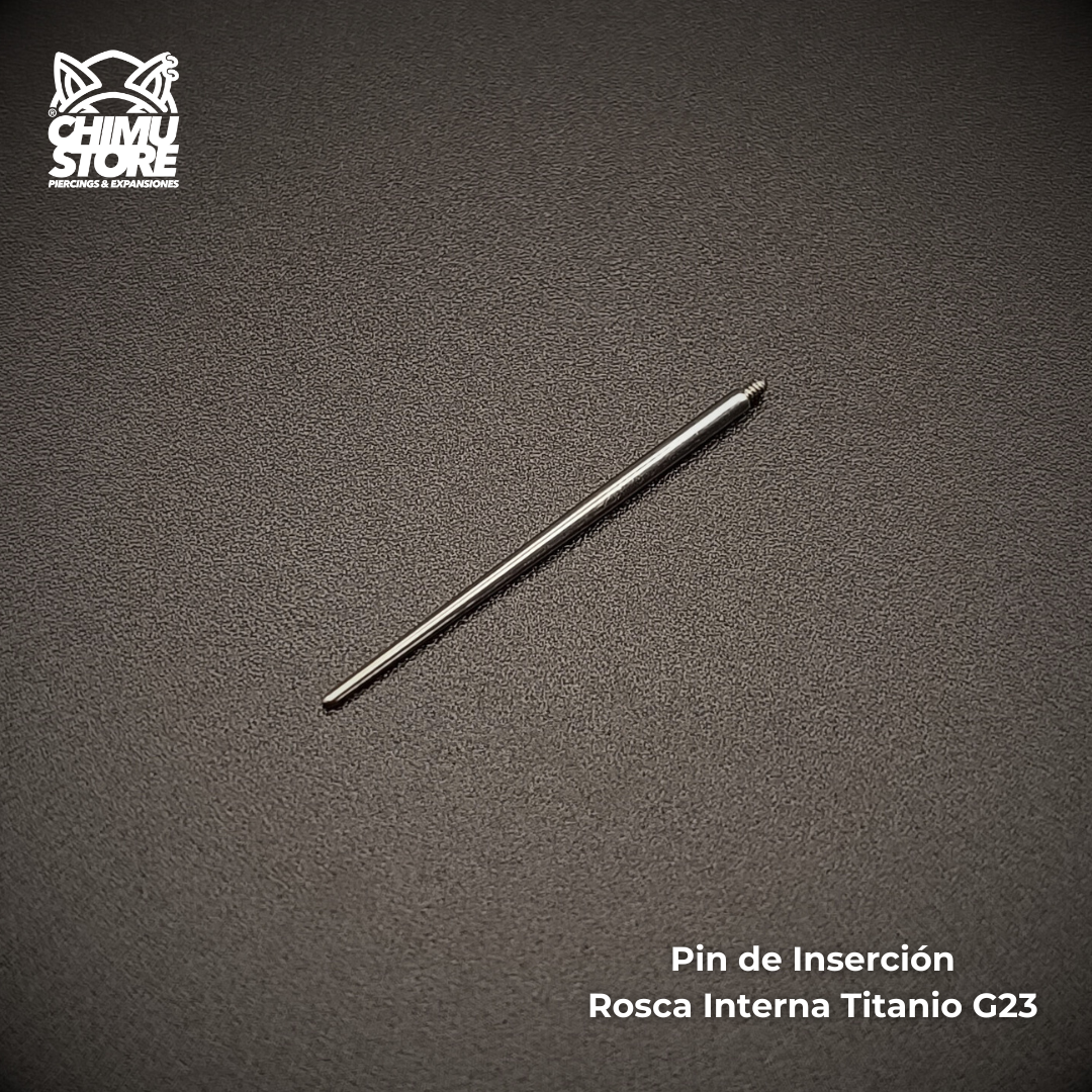 Pin de Inserción Titanio G23 - Rosca Interna Recto (1,2mm) (16G)