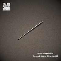 Pin de Inserción Titanio G23 - Rosca Interna Recto (1,2mm) (16G)