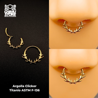 NEW Argolla Clicker Titanio ASTM F-136 - Thorn Crown 002 (1,2mm) (16G)