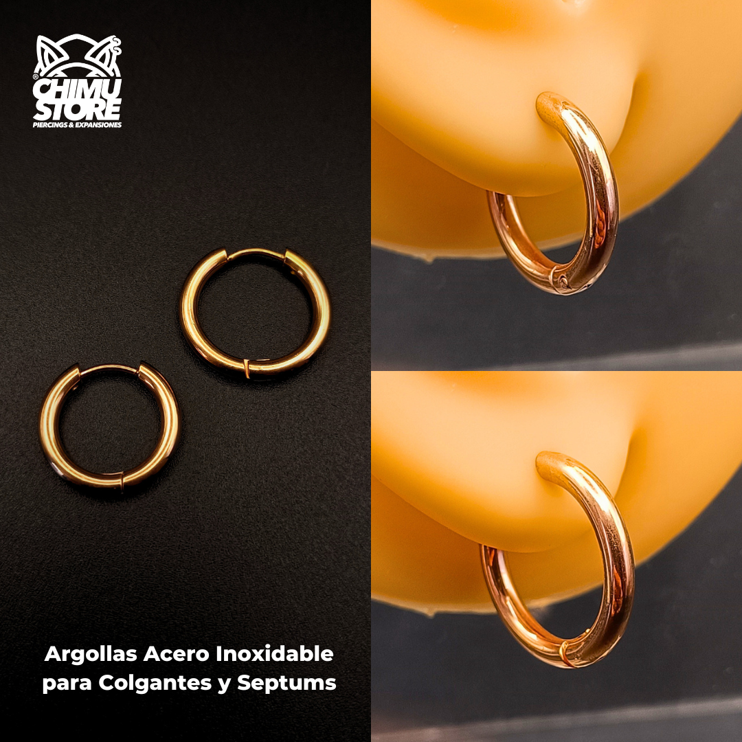 NEW Argollas para Colgante Acero Inoxidable - Rose Gold Grosor 2,5mm (1mm) (18G)