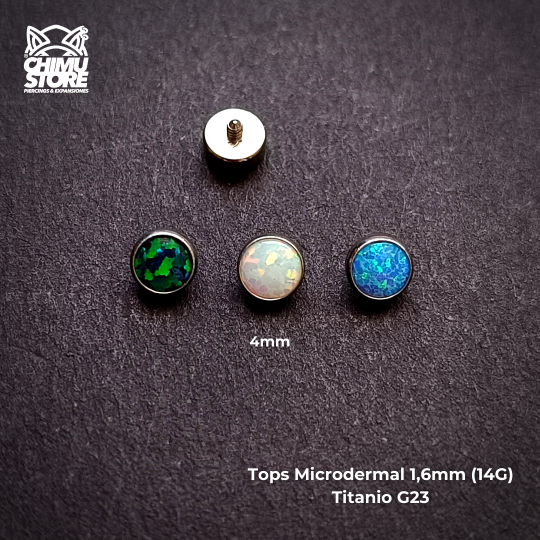 NEW Top de Microdermal Titanio G23 - Opalitas 4mm (1,6mm) (14G)