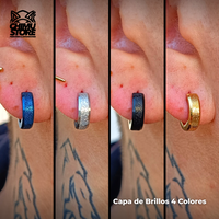Piercing Lobulo Acero Inoxidable - Capa de Brillos (1mm;9mm)
