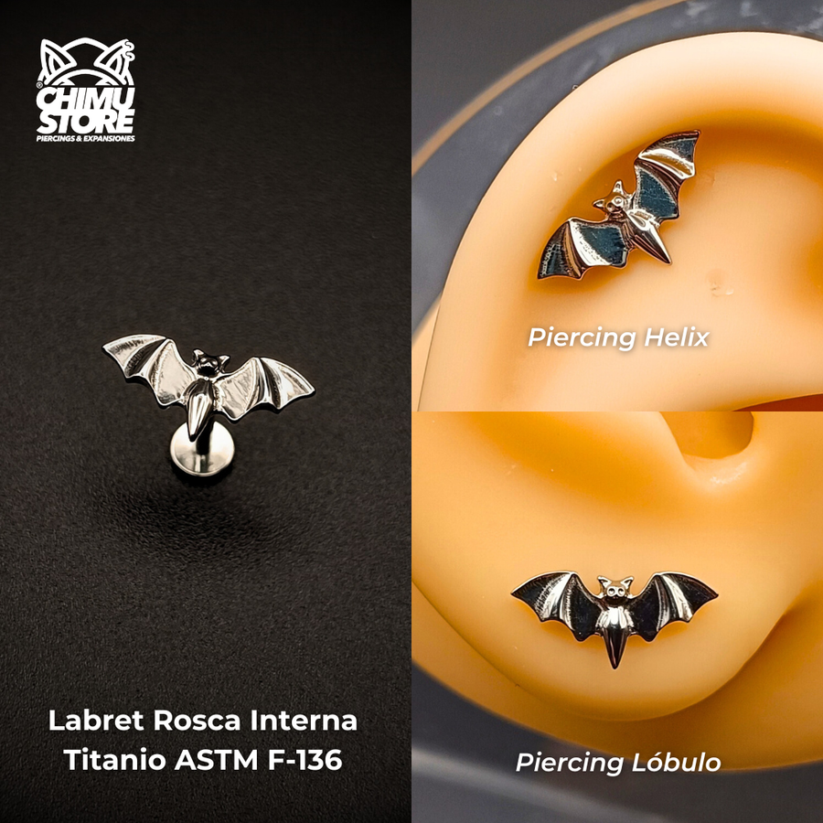 NEW Labret (HC) Titanio ASTM F-136 - Murcielago (1,2mm) (16G)