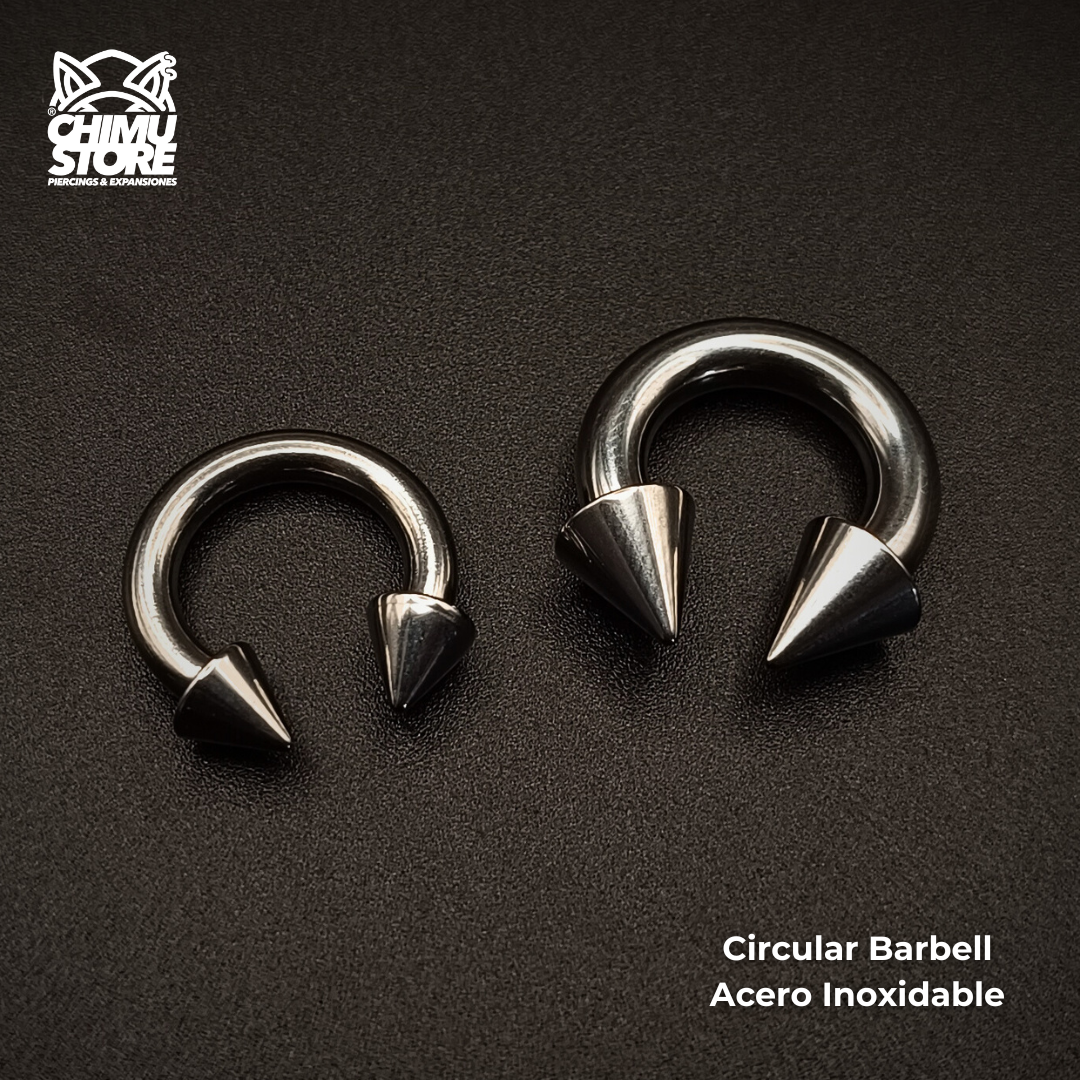 NEW Circular Barbell Rosca Interna Acero Inoxidable - Tamaño 12mm Puntas (Expansion)