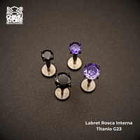 Labret Titanio G23 - Prong Set Zirconia M001 (1,2mm) (16G)
