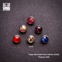NEW Top de Microdermal Titanio G23 - Cristales 4mm (1,6mm) (14G)