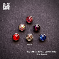Top de Microdermal Titanio G23 - Cristales 4mm (1,6mm) (14G)