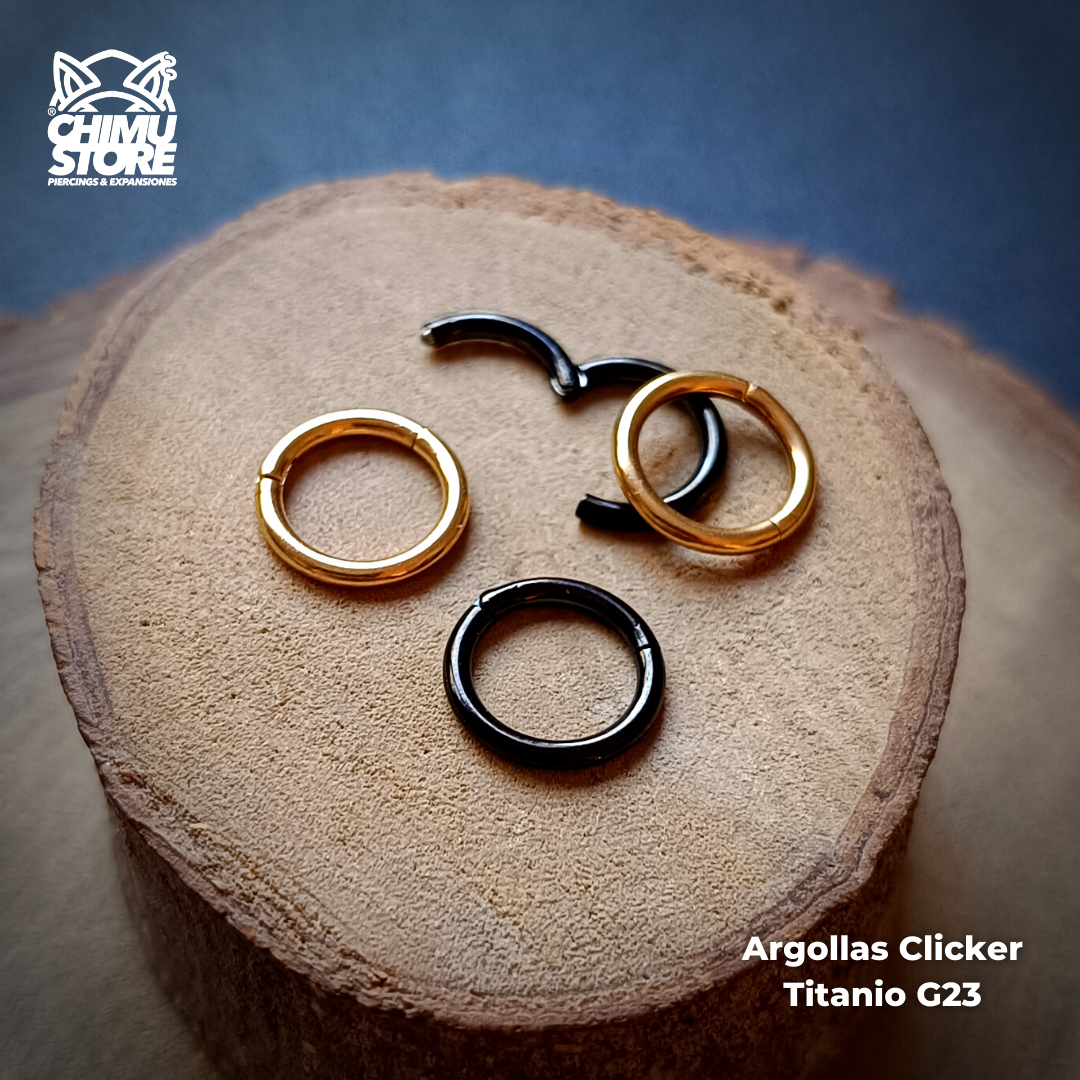 NEW Argollas Clicker Titanio G23 - Tamaño 7mm (1,2mm;16G)