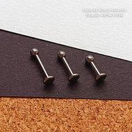 REP Labret Rosca Interna Titanio ASTM F-136 - Bolita 3mm Plateados (1,2mm) (16G)