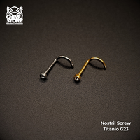 Nostril Screw Colita Titanio G23 - Cristales (0,8mm) (20G)