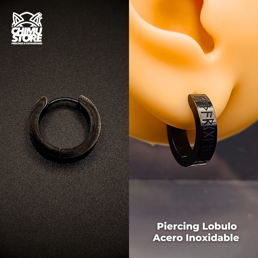 NEW Piercing Lobulo Acero Inoxidable - Vikingo Style 003 (1mm;12mm) (18G)