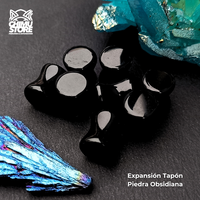 Expansion Piedra Tapon - Obsidiana (6mm a 25mm)