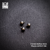 NEW Pack Repuestos Bolitas Titanio ASTM F-136 - Tamaño de 3mm (1,2mm) (16G)