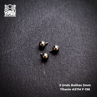 Pack Repuestos Bolitas Titanio ASTM F-136 - Tamaño de 3mm (1,2mm) (16G)
