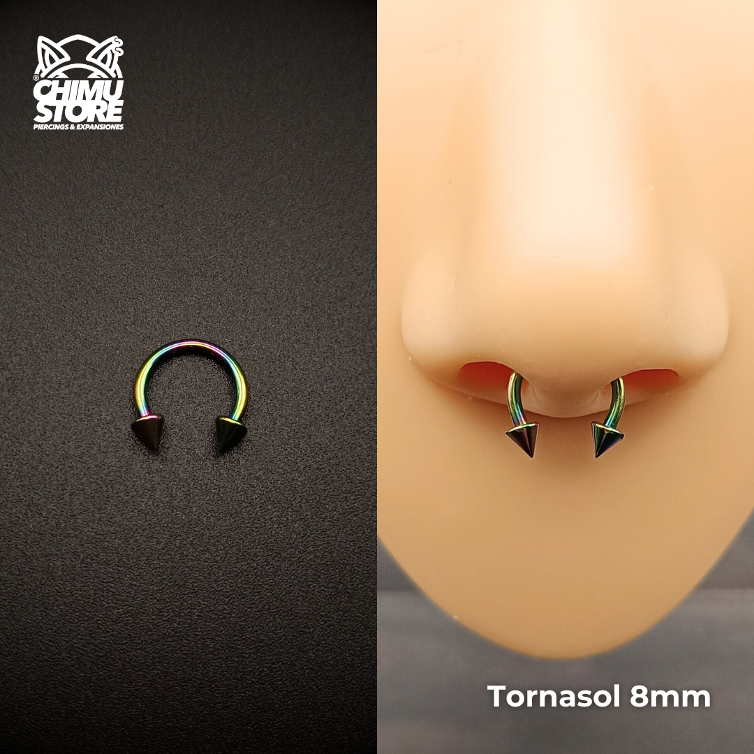 NEW Circular Barbell Titanio G23 - Puntas Tamaño 8mm (1,2mm;16G)