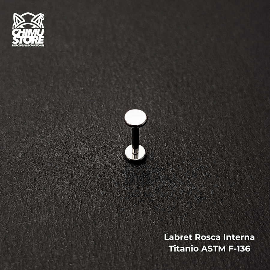 NEW Labret Titanio ASTM F-136 - Disco de 4mm (1,2mm;8mm) (16G)