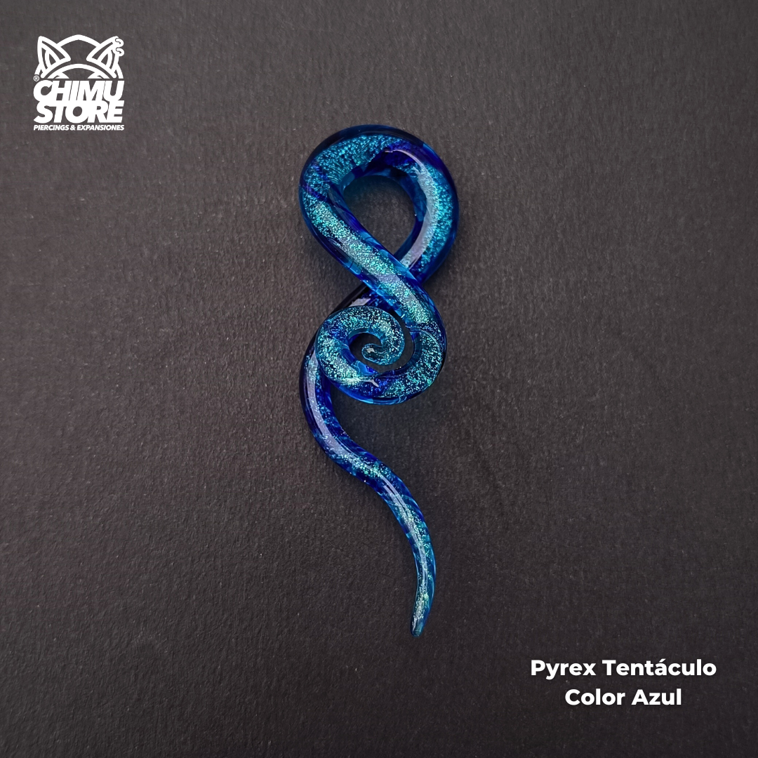 NEW Expansor Pyrex - Tentáculo Color Azul (8mm)