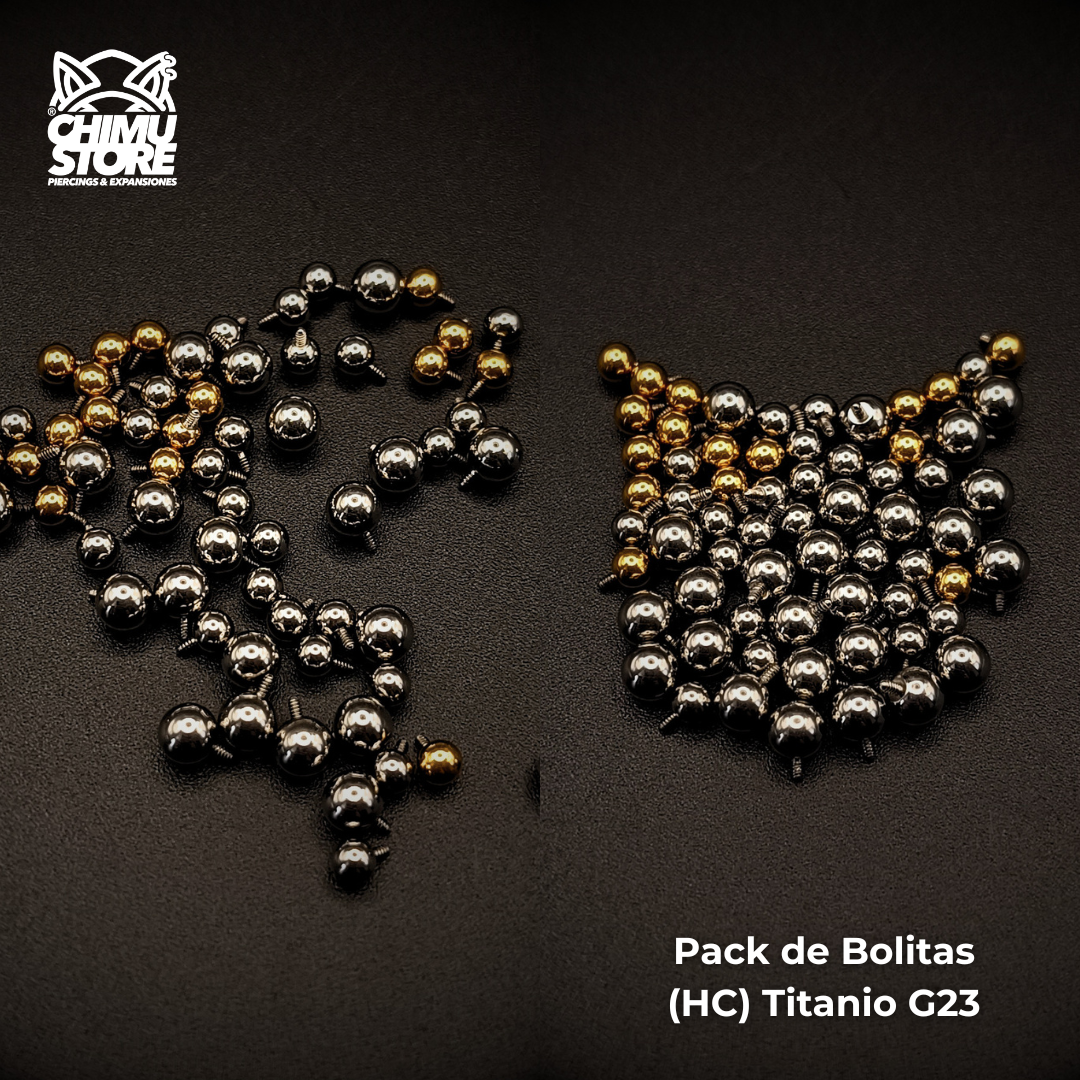 NEW Tops (HC) Titanio G23 - Repuestos de Bolitas (16G y 14G)