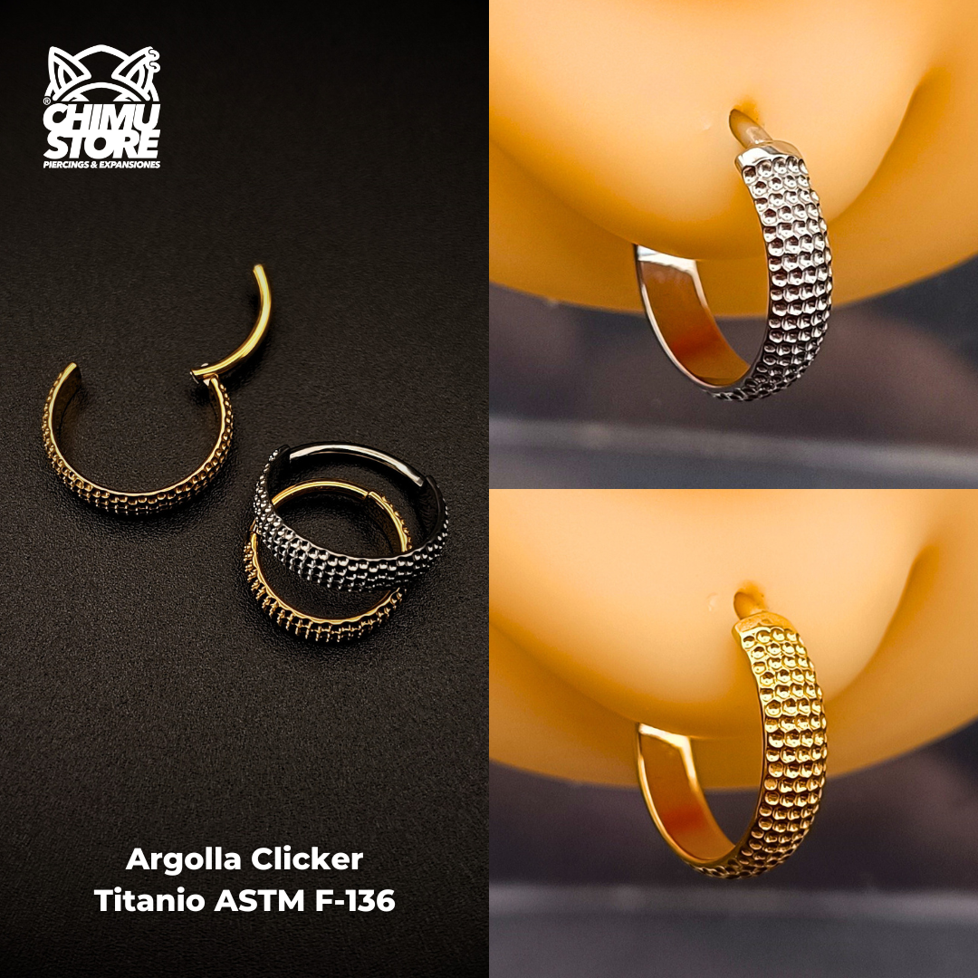 NEW Argolla Clicker Titanio ASTM F-136 - Royal Mesh (1,2mm) (16G)