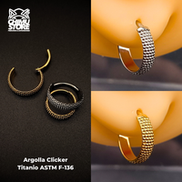 NEW Argolla Clicker Titanio ASTM F-136 - Royal Mesh (1,2mm) (16G)