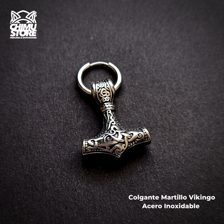 NEW Colgante Acero Inoxidable - Martillo Vikingo (1mm;10mm) (18G)