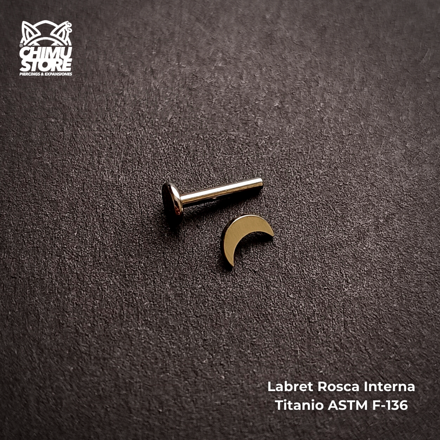 NEW Labret Titanio ASTM F-136 - Luna (1,2mm;8mm) (16G)