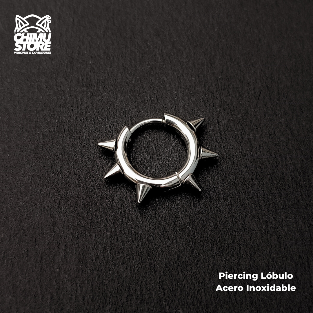 NEW Piercing Lobulo Acero Inoxidable - 6 Puntas (1mm;10mm) (18G)