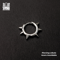 NEW Piercing Lobulo Acero Inoxidable - 6 Puntas (1mm;10mm) (18G)