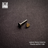 Labret Titanio ASTM F-136 - Corazón (1,2mm;8mm) (16G)