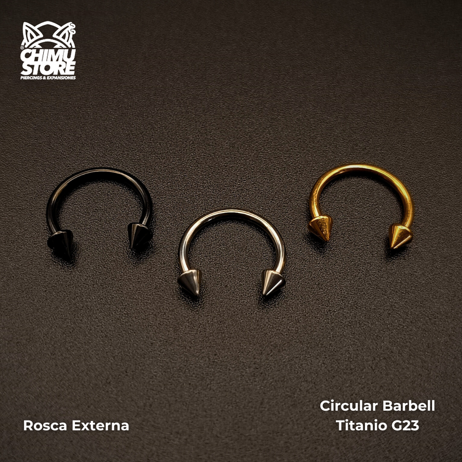 NEW Circular Barbell Titanio G23 - Puntas Tamaño 10mm (1,2mm) (16G)