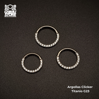 NEW Argolla Clicker Titanio G23 - Zirconias Frontales (1,2mm) (16G)