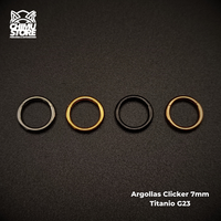 Argollas Clicker Titanio G23 - Tamaño 7mm (1,2mm) (16G)