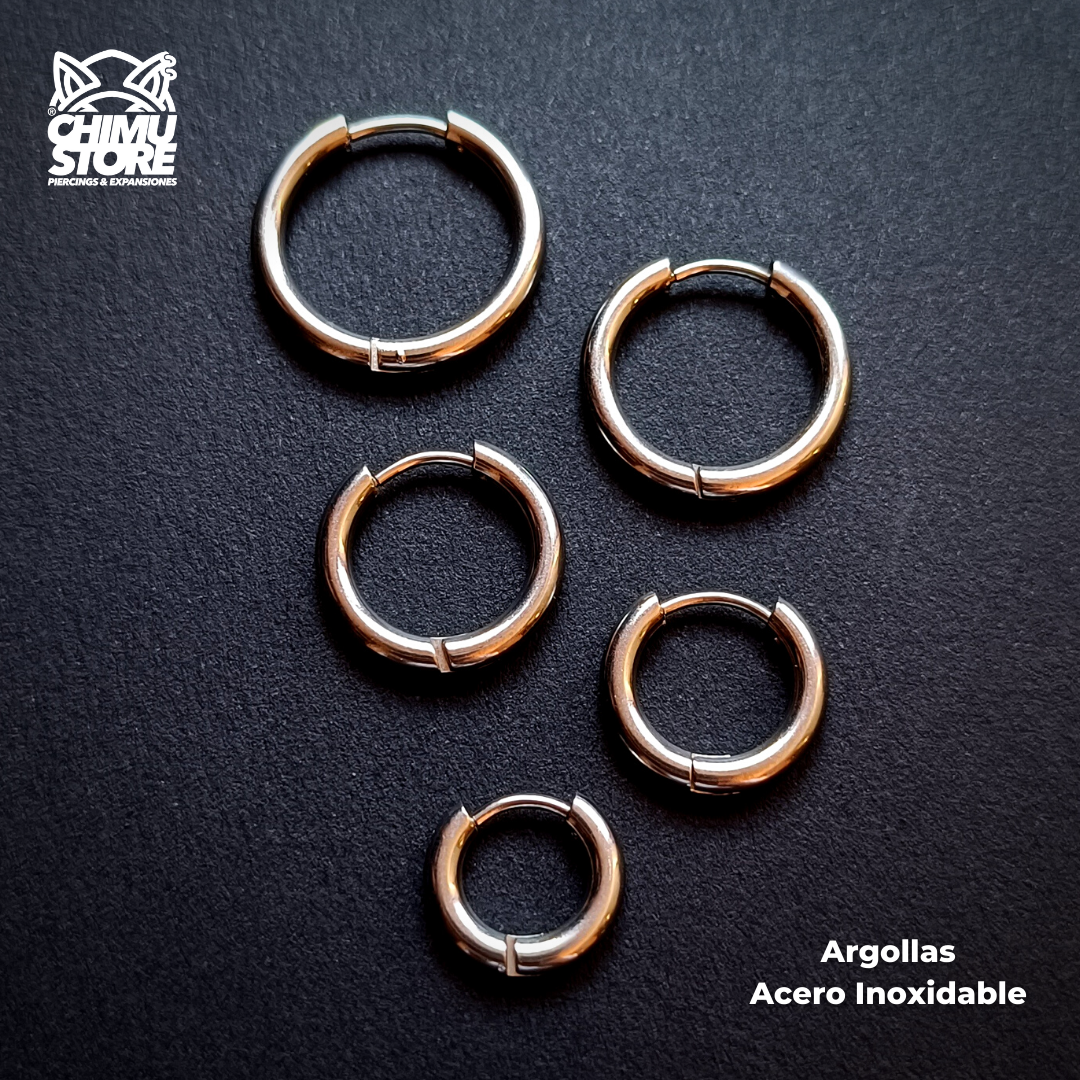 Argollas para Colgante Acero Inoxidable - Plateado Grosor 2,5mm