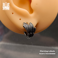NEW Piercing Lobulo Acero Inoxidable - Plumas (1mm;10mm) (18G)