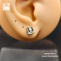 Labret Rosca Interna Acero Inoxidable - Animales (1,2mm;8mm) (16G)