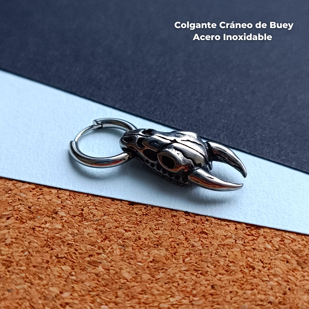 REP Colgante Acero Inoxidable - Cráneo de Buey (1mm;10mm) (18G)