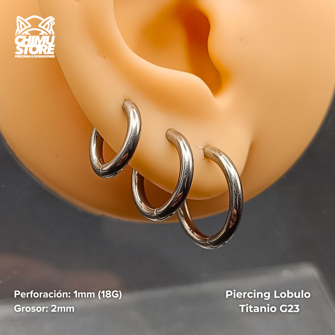 NEW Argollas para Colgantes Titanio G23 - Plateados Grosor 2mm