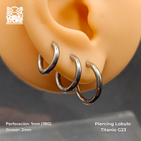 NEW Argollas para Colgantes Titanio G23 - Plateados Grosor 2mm